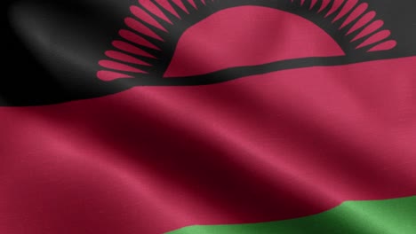 closeup waving loop 4k national flag of malawi