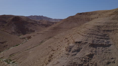 the high dry dead sea mountains with dangerous slopes