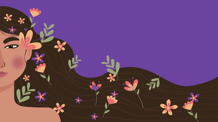 Woman with Floral Hair