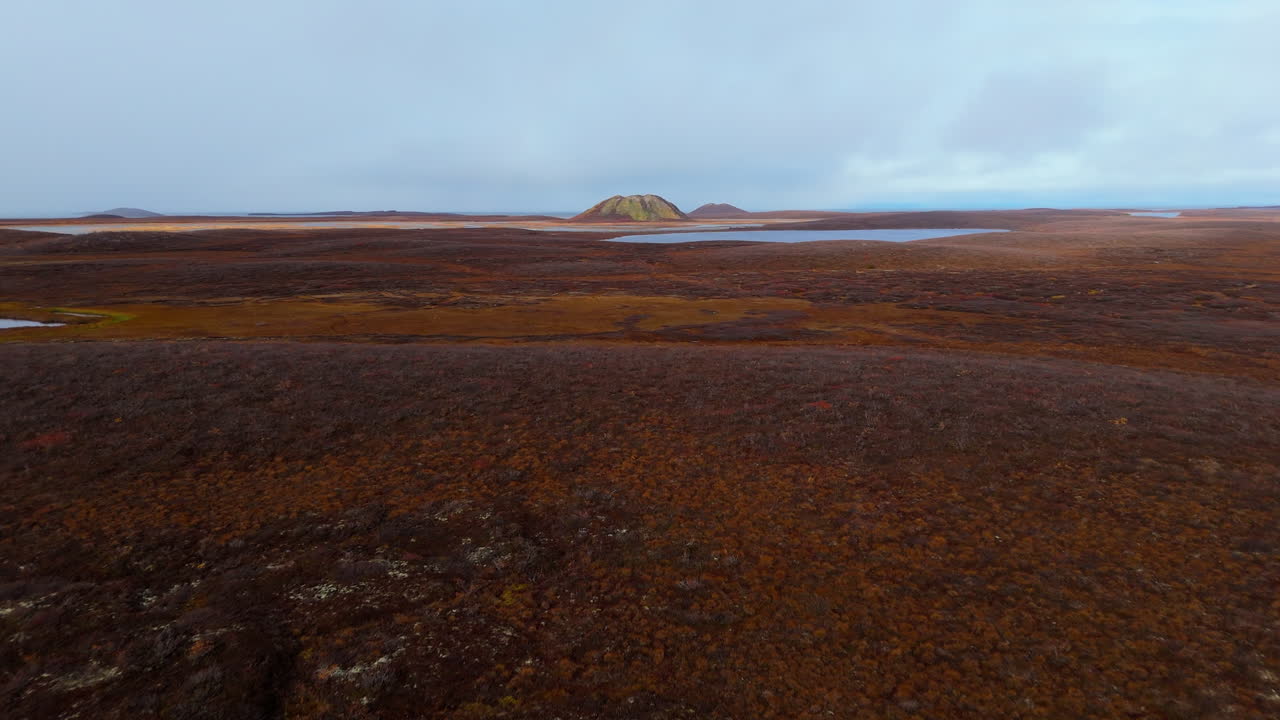 The Pingos Of Tuktoyaktuk In NWT, Canada - Aerial Drone Shot