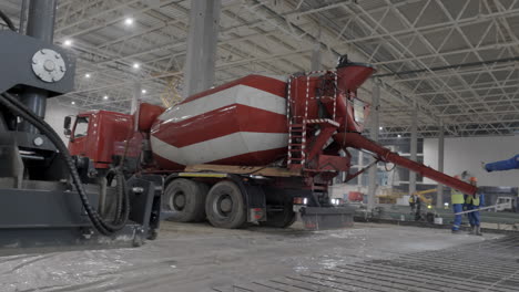 concrete pouring at construction site