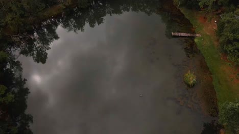 Sky-reflecting-in-a-lake-aerial-shot