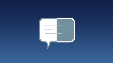 Animation-of-message-icon-over-blue-background