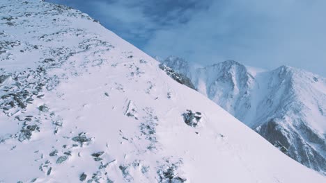 Huge-snow-capped-valley-in-Predne-Solisko-high-tatra-mountains-national-park,-Slovakia,-Winter-season