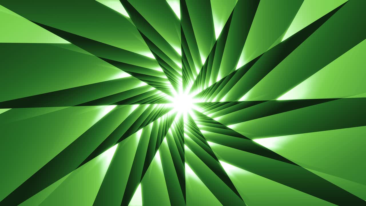 fondo en bucle de túnel estelar poligonal abstracto verde