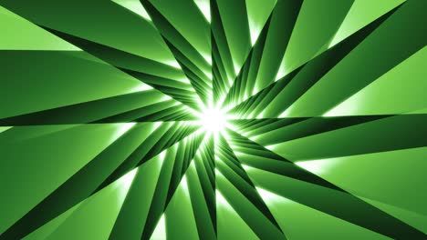 fondo en bucle de túnel estelar poligonal abstracto verde