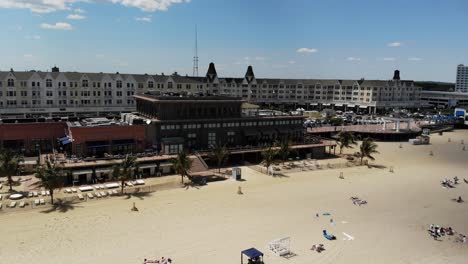 the beach at pier village , editorial