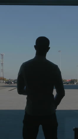 man at airport