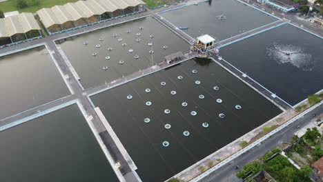 aerial view waste water treatment plant or ipal in yogyakarta indonesia