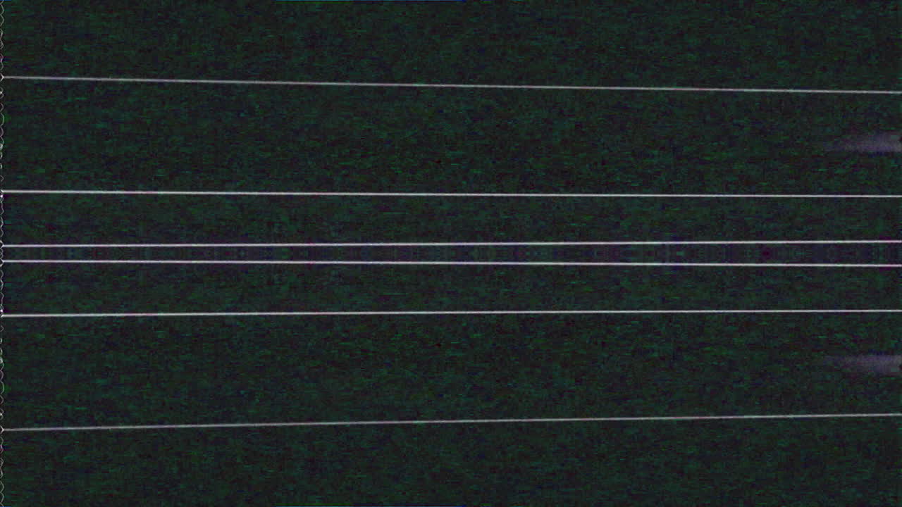 Effetto glitch digitale con linee orizzontali e rumore statico