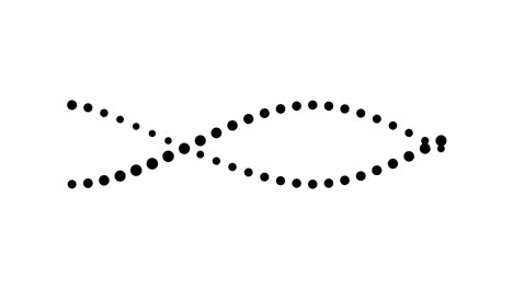 animation dots loading circle on black and white background in line motion,4k video.