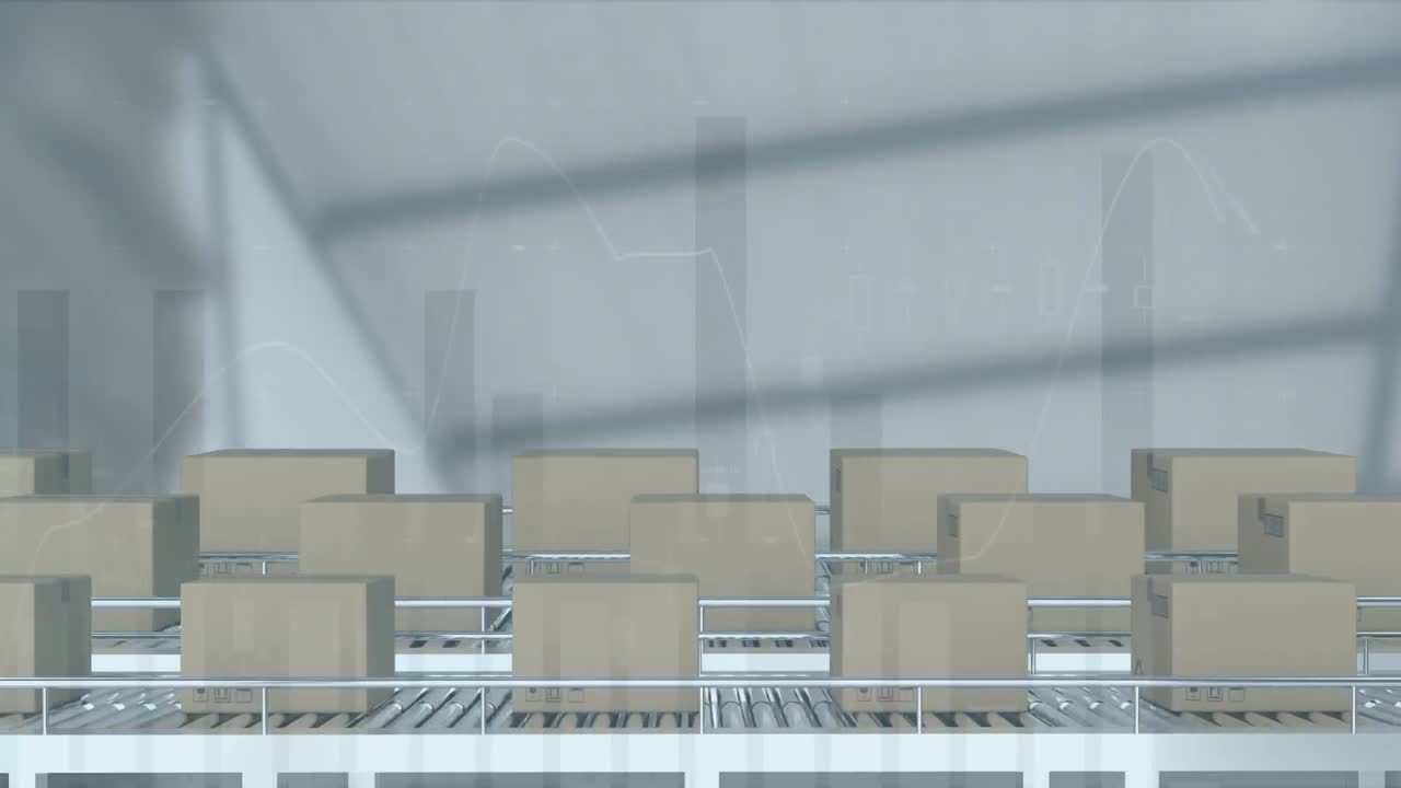 창고에 대한 컨베이어 벨트에 있는 여러 배달 상자에 대한 통계 데이터 처리