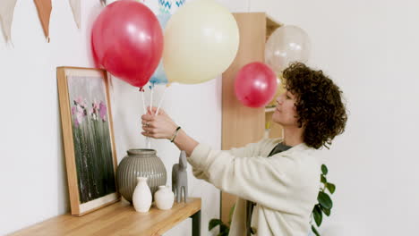 woman decorating the house