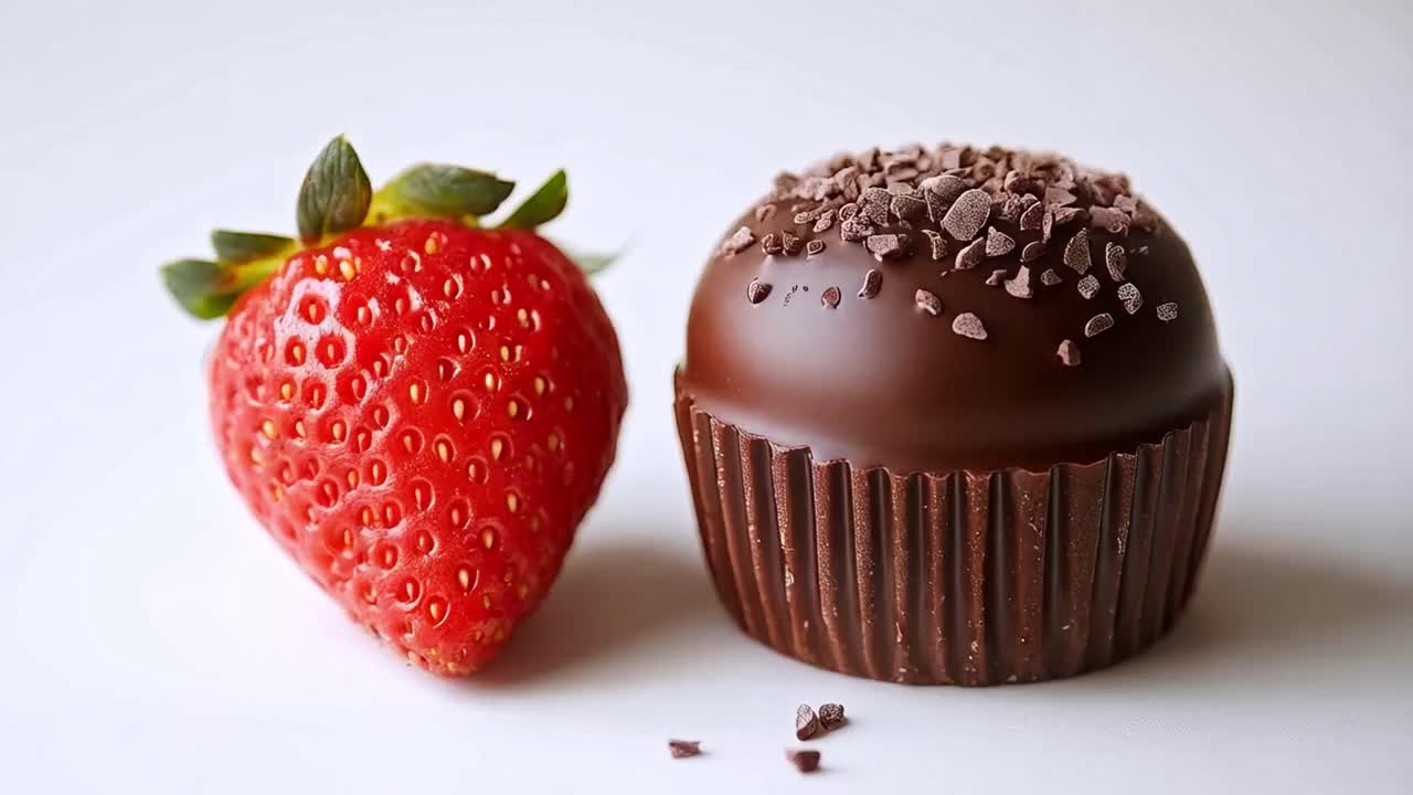 Fresh Strawberry and Chocolate Truffle