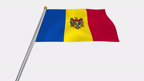 loop video of moldova.movflag  fluttering in the wind, slow motion video of 4k uhd
