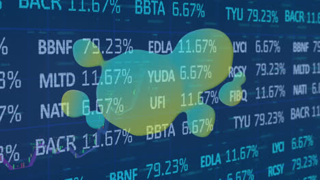 Animation-of-data-processing-over-colorful-blot