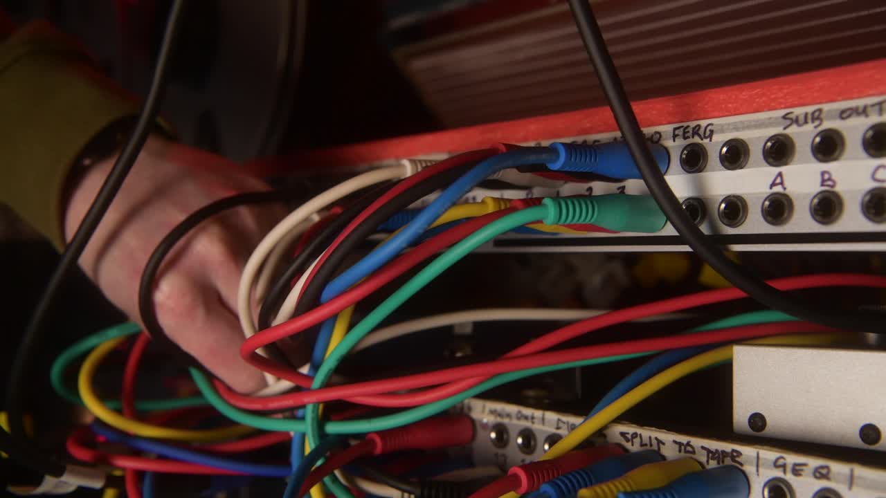 cable de parcheo dentro y fuera de una bahía de parcheo