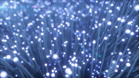 millions of fiber optic wires transmitting a signal