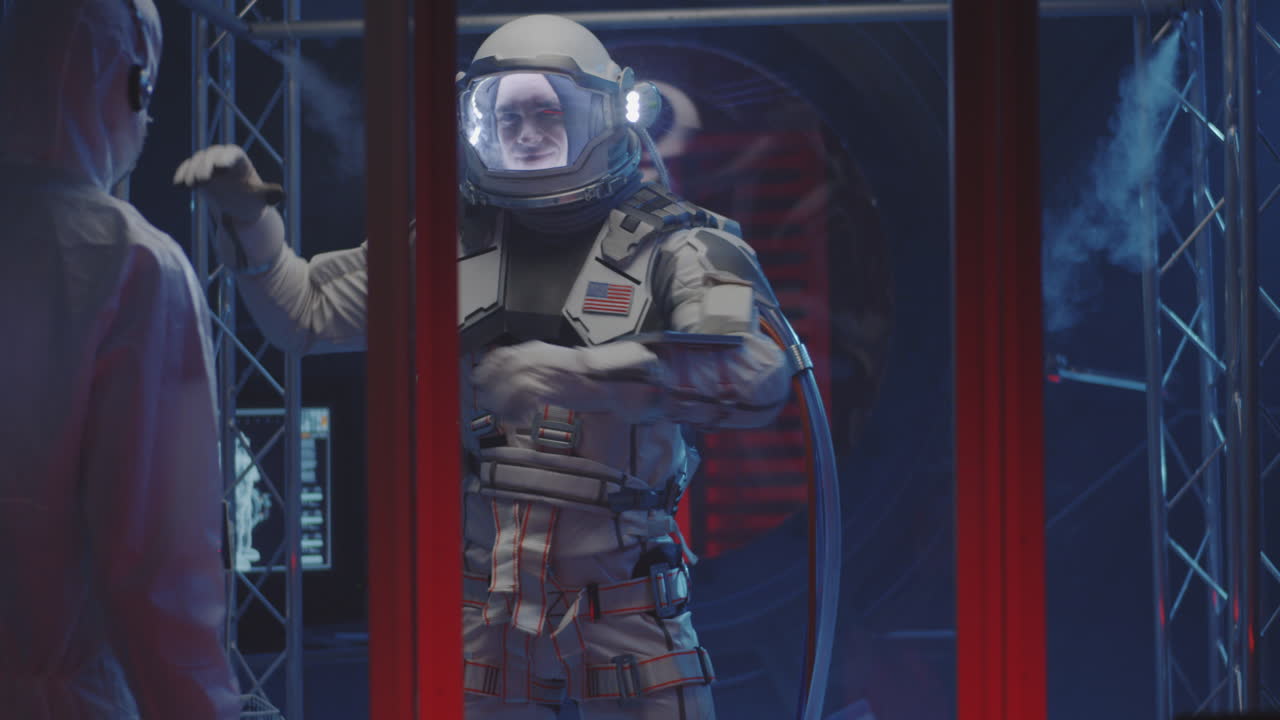 Astronaut Testing in Space Simulation Lab