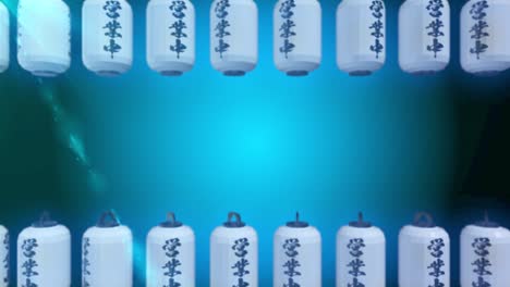 japanese chinese glow light lantern festival loop animation