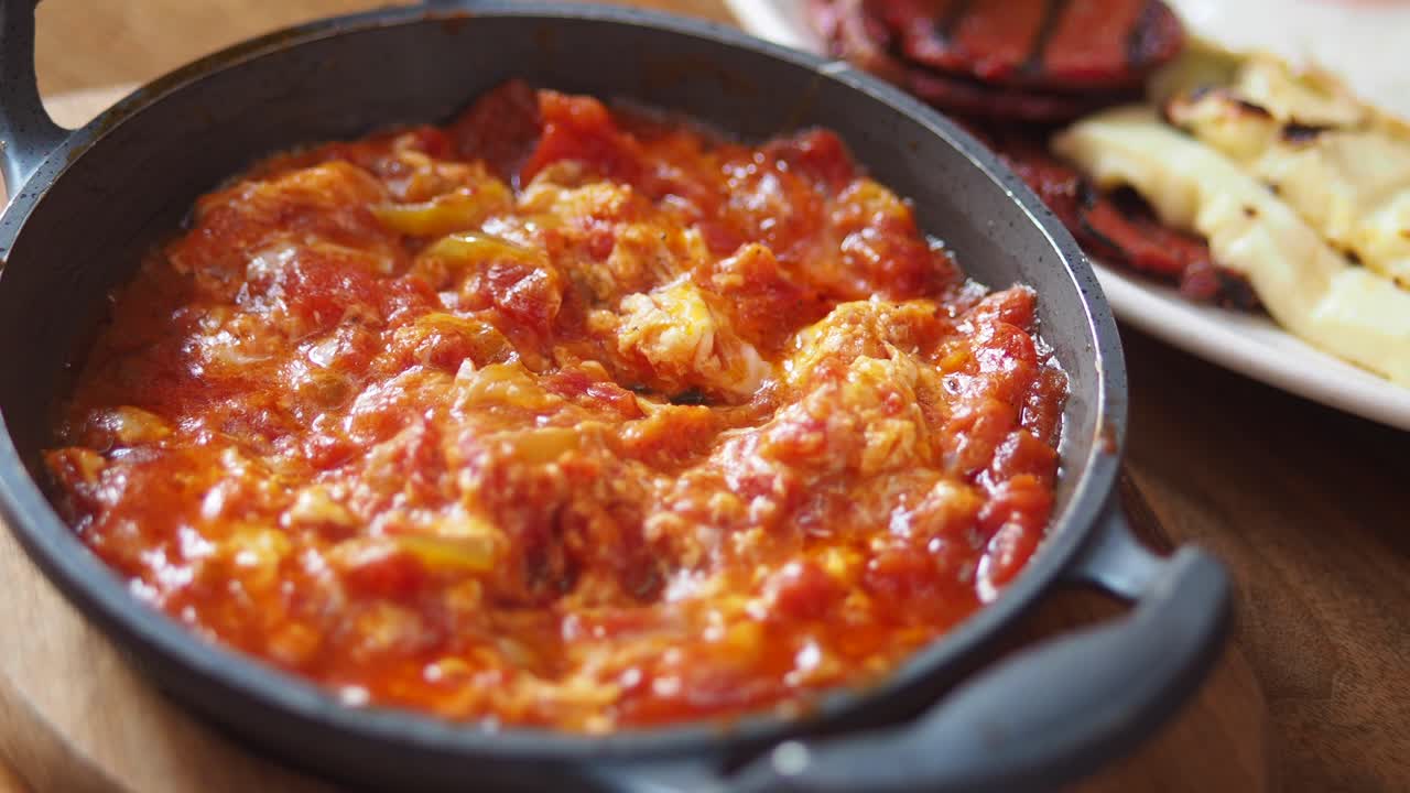 Turkish Breakfast Dish in a Pan