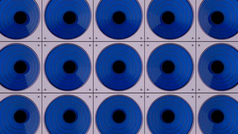 fondo 3d de un conjunto de dinámicas. animación en bucle de un altavoz.