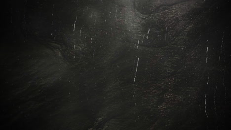 fondo cinematográfico con lluvia en la pared oscura y cámara de movimiento 2