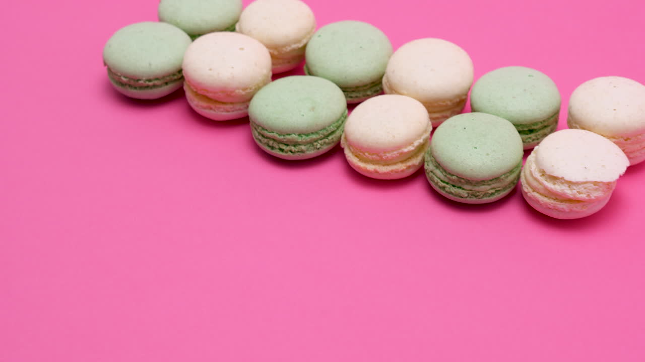 Macarons on a Pink Background