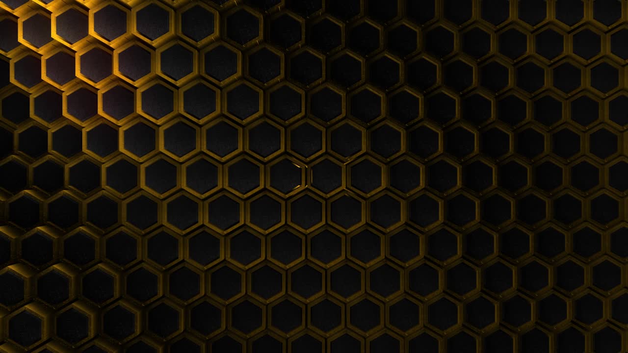 animación hexagonal abstracta patrón multicolor concepto suave de 4k
