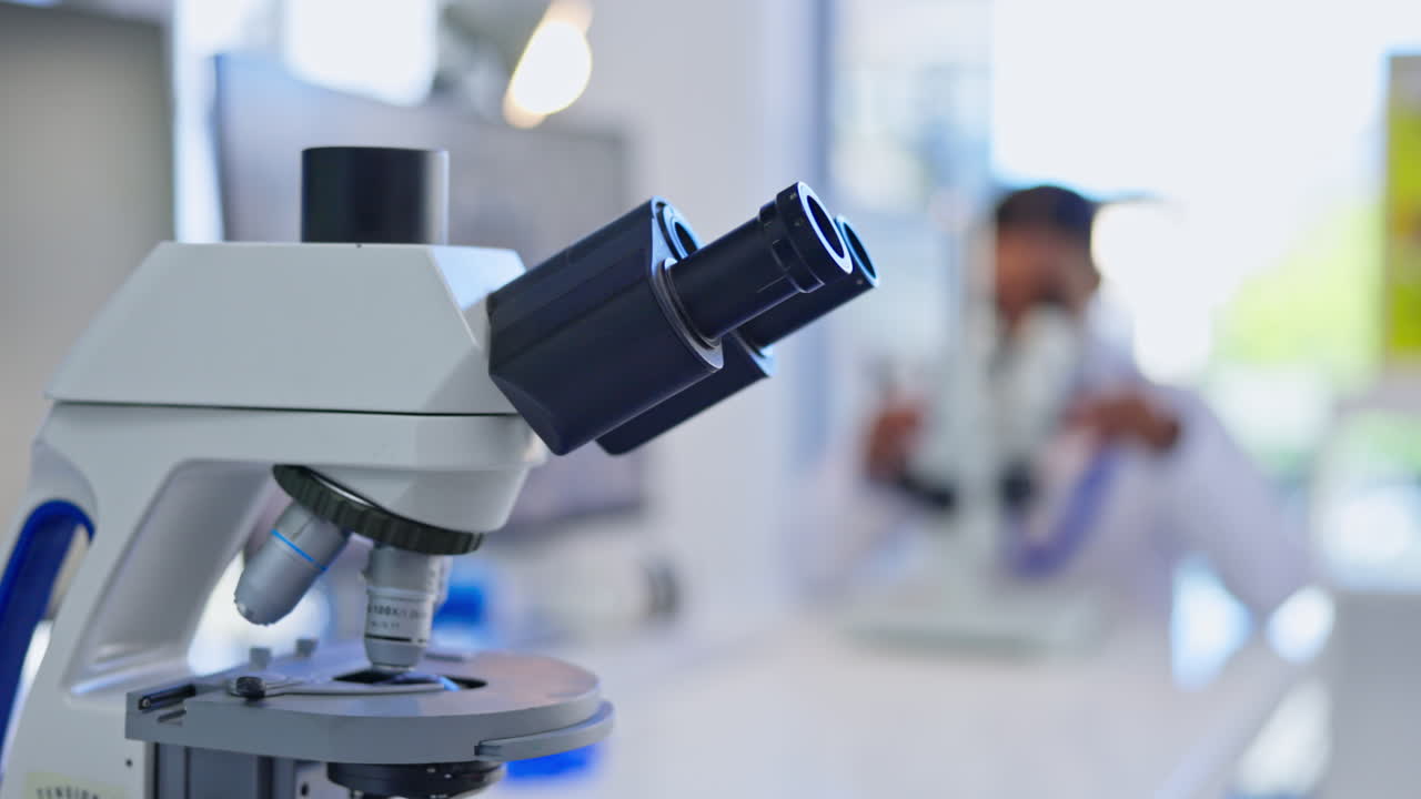 Science, research and innovation with a microscope