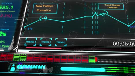 el mercado de valores, el comercio, la información gráfica con gráficos animados, gráficos 4k uhd