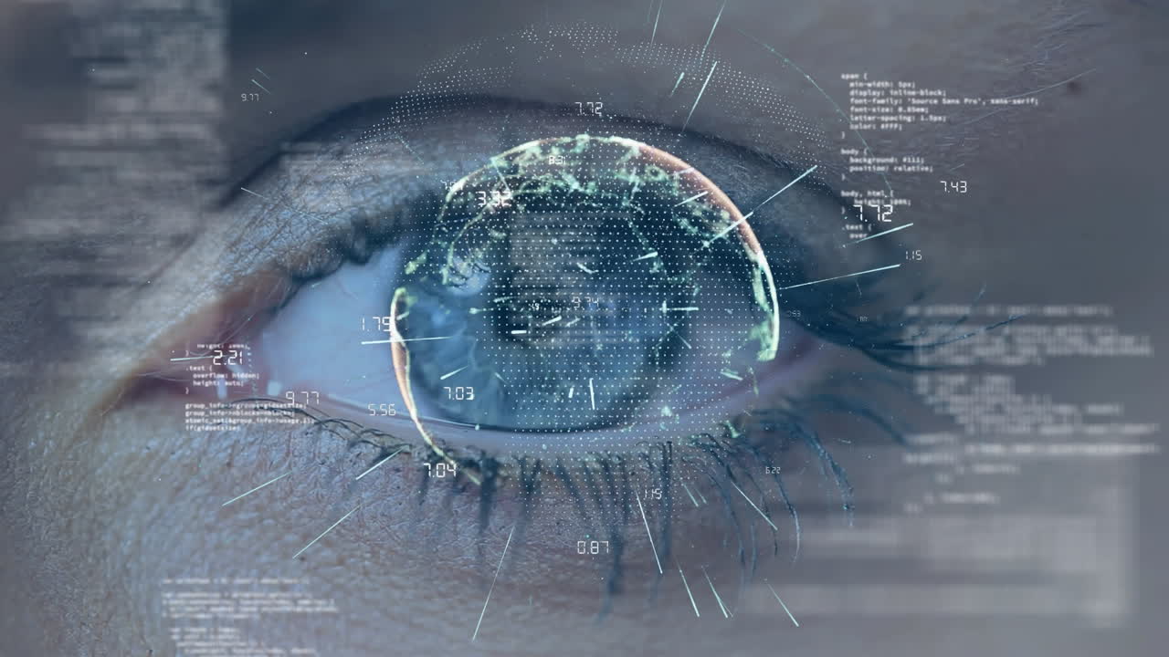 donna caucasica che fa l'occhiolino con una palla virtuale