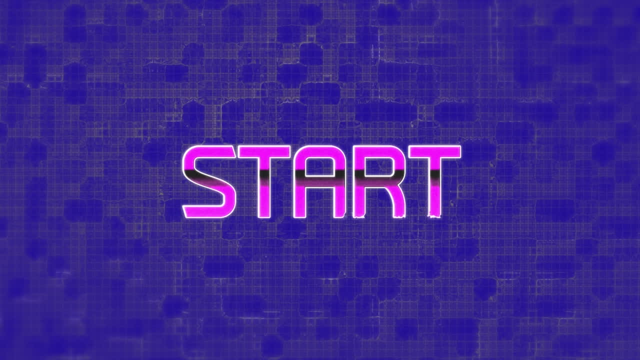 animación del texto de inicio en fondo azul