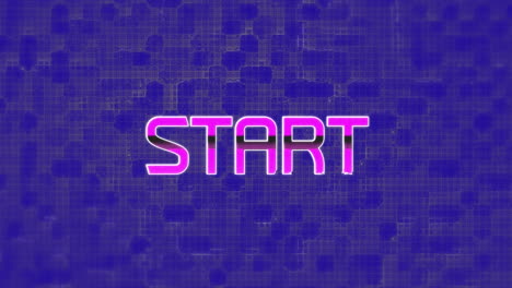 animación del texto de inicio en fondo azul