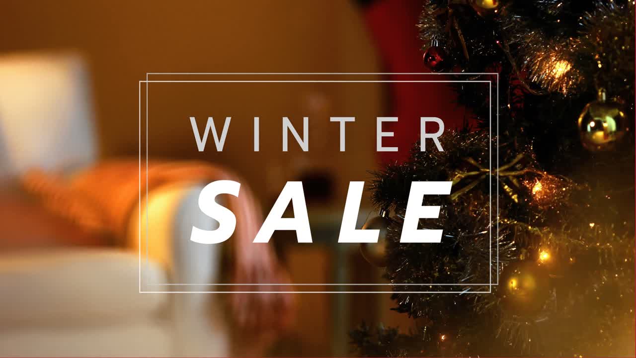 video generado digitalmente de la venta de invierno 4k