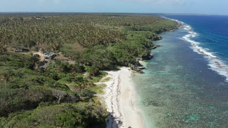 Vista-Aérea,-Paisaje-De-Tonga,-Polinesia