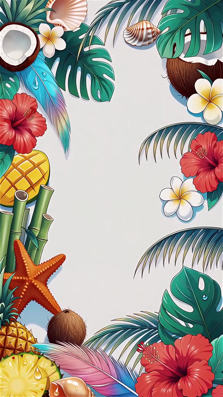Tropical Summer Background Animation 4K