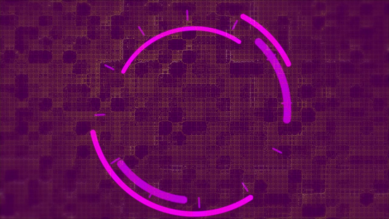 Animation of purple circles over beige background