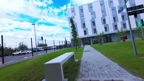 modern hotel lobby and reception area