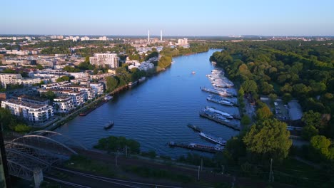 treptower park river city berlin niemcy letni dzień