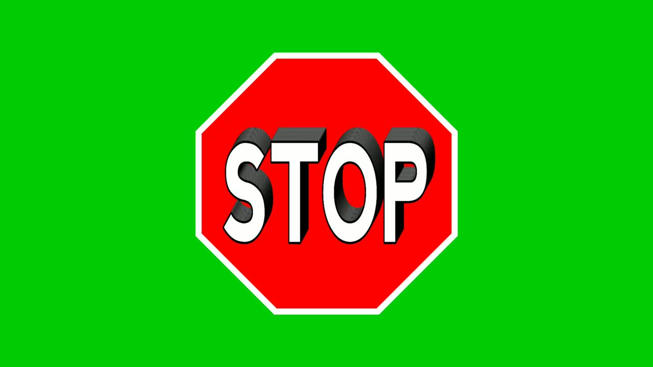 símbolo de señal de gráficos de movimiento de animación de texto en pantalla verde