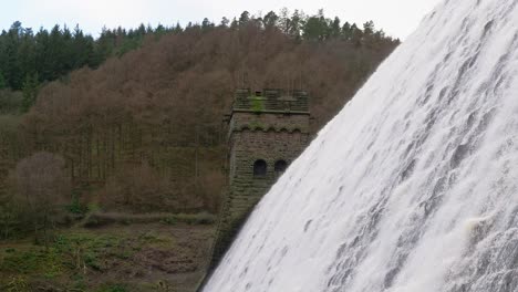 views of the famous howden and derwent stone build dams, used in the filming of the movie dam busters