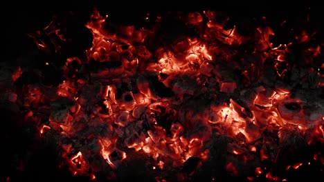 4k - burning coals. looped video