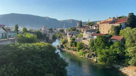 mostar old town city bridge bosnia and herzegovina balkan balkans country stari most