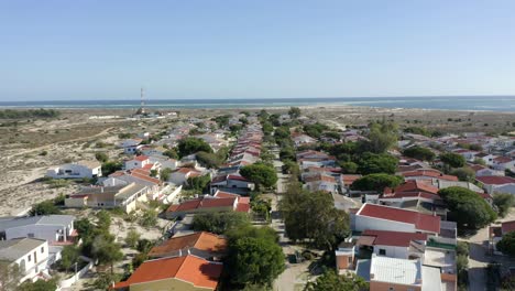 beautiful little town on amora island, portugal, basking in warm sunlight