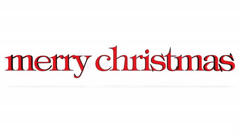 rolling merry christmas text on white gradient 2