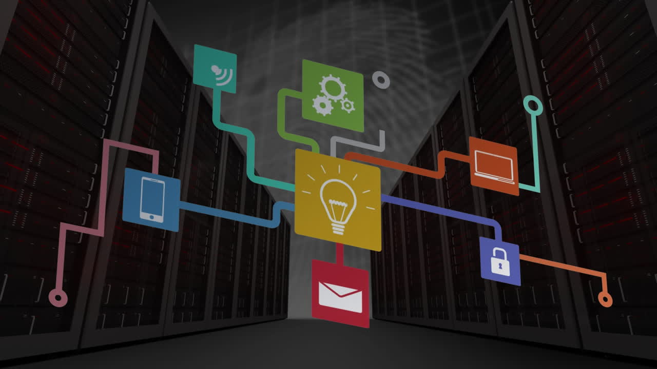 Animation of network of connections