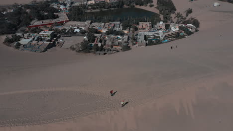 huacachina, perú, desierto, drone aéreo