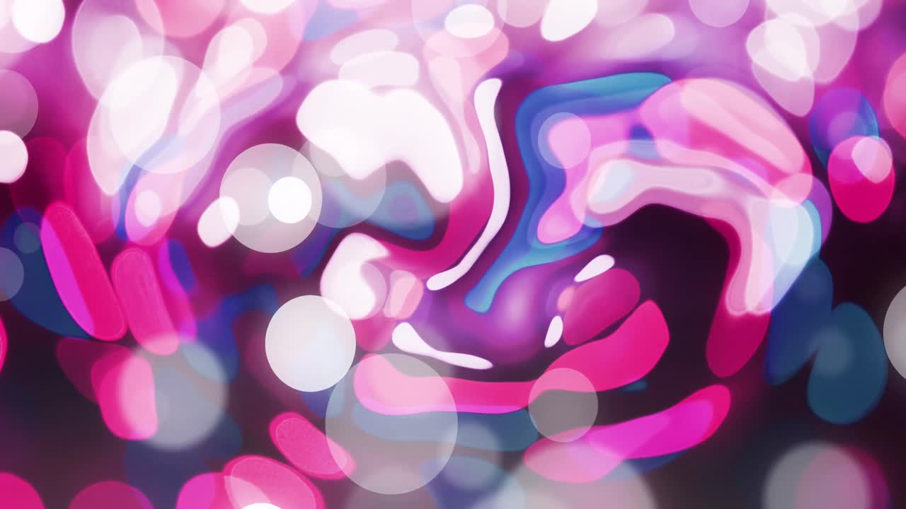 ⁇ 색 빛 반점이 빨간색과 파란색 액체 소용돌이 배경에