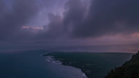 gorgeous tropical clouds move in timelapse on the horizon 1